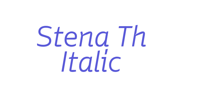 Stena Th Italic Font Download