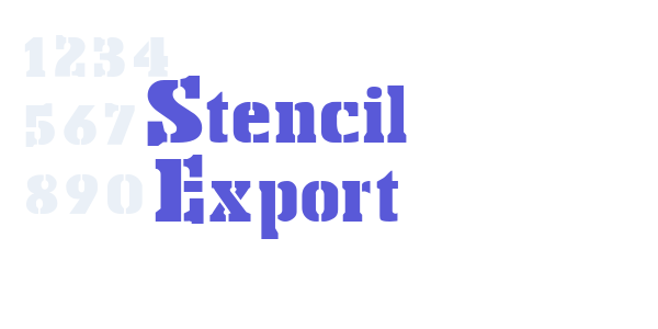 Stencil Export font