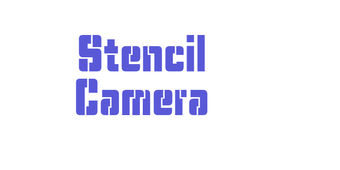 Stencil Camera Font