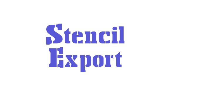 Stencil Export Font Download