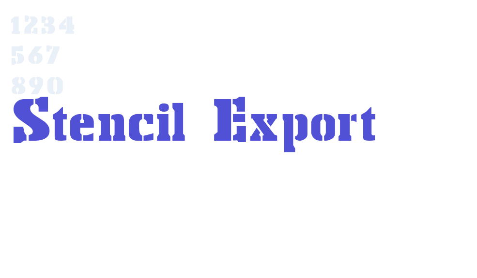 Stencil Export-font-download