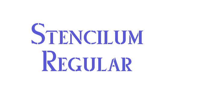 Stencilum Regular Font