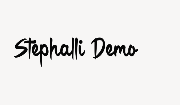 Stephalli Demo Font