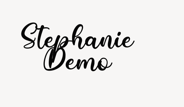 Stephanie Demo Font