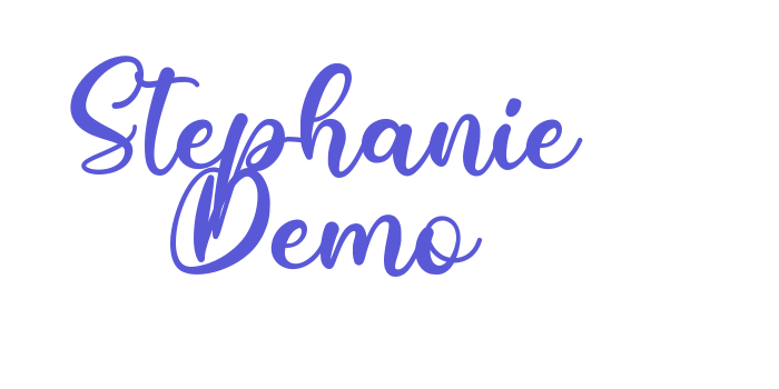 Stephanie Demo Font