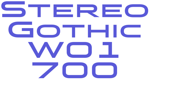 Stereo Gothic W01 700 Font Download