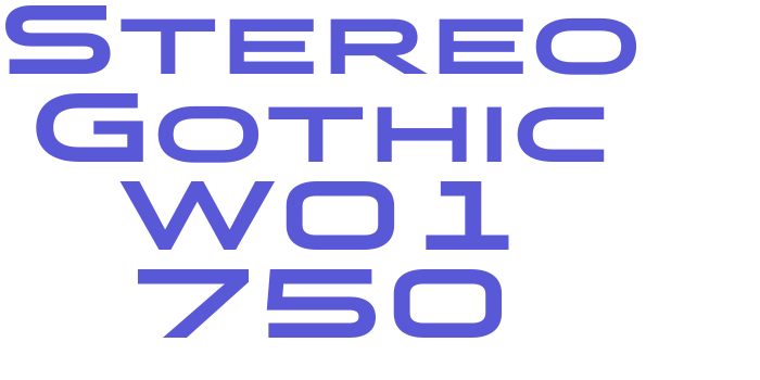 Stereo Gothic W01 750 Font Download