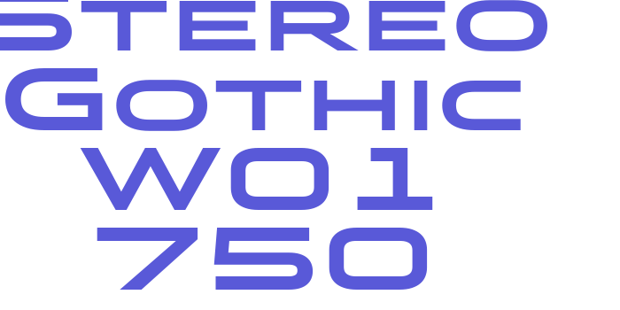 Stereo Gothic W01 750 Font