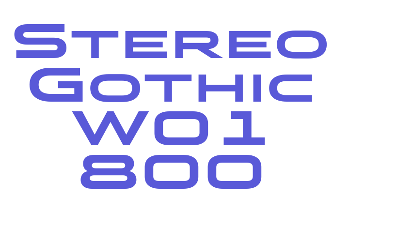 Stereo Gothic W01 800 Font Download