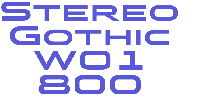 Stereo Gothic W01 800 Font Download