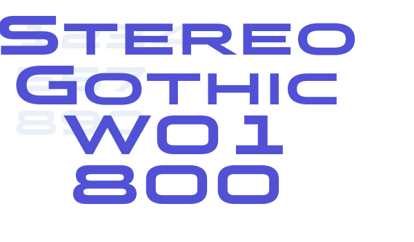 Stereo Gothic W01 800 font download