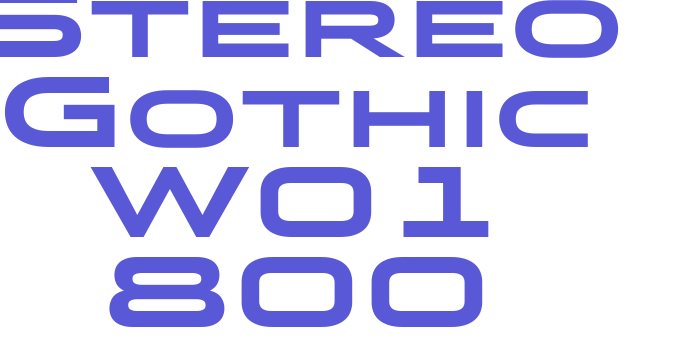 Stereo Gothic W01 800 Font