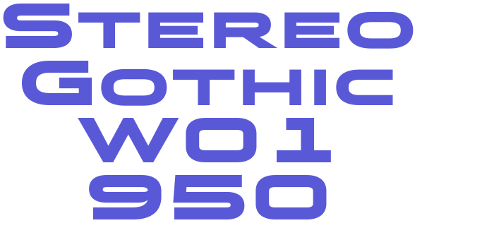 Stereo Gothic W01 950 Font Download