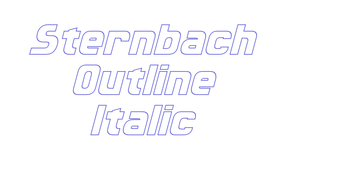 Sternbach Outline Italic Font Download