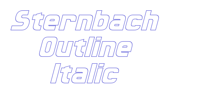 Sternbach Outline Italic Font