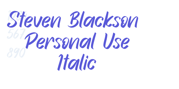 Steven Blackson – Personal Use Italic font