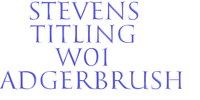 Stevens Titling W01 BadgerBrush Font Download