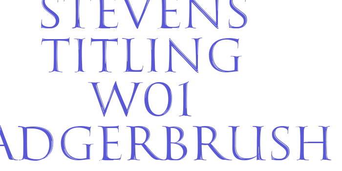 Stevens Titling W01 BadgerBrush Font