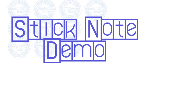 Stick Note Demo font free