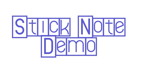 Stick Note Demo Font Download