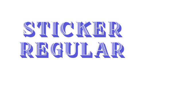 Sticker Regular font