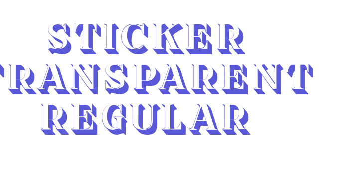 Sticker Transparent Regular Font Download