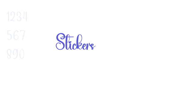 Stickers font free