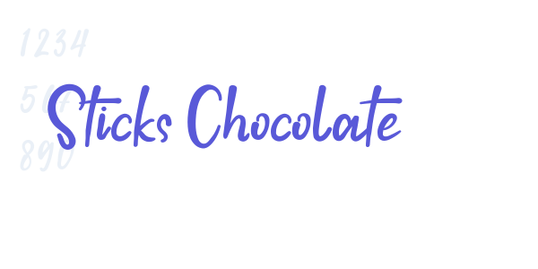 Sticks Chocolate font free