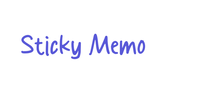 Sticky Memo Font