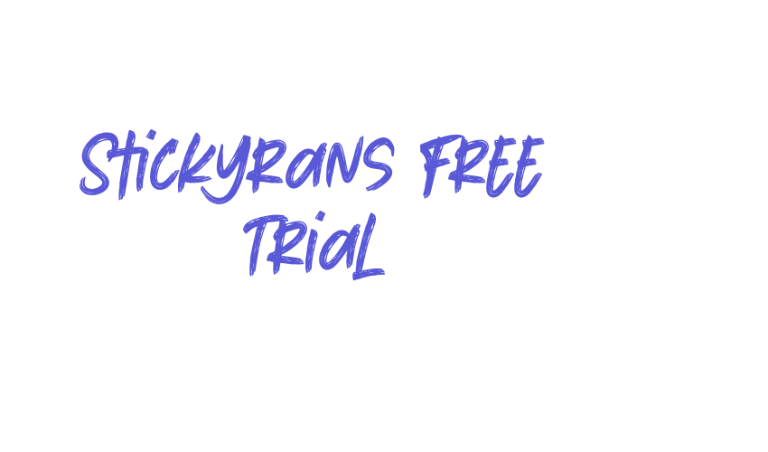 Stickyrans Free Trial Font