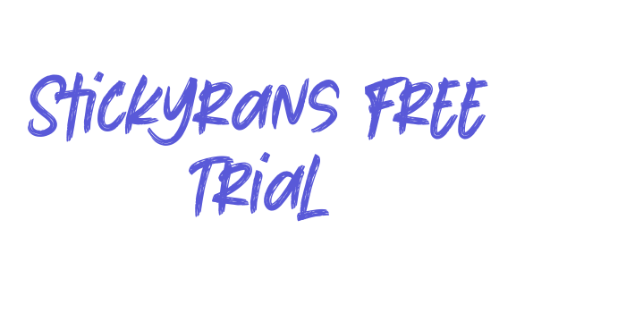 Stickyrans Free Trial Font