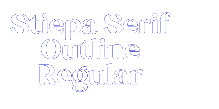 Stiepa Serif Outline Regular Font Download