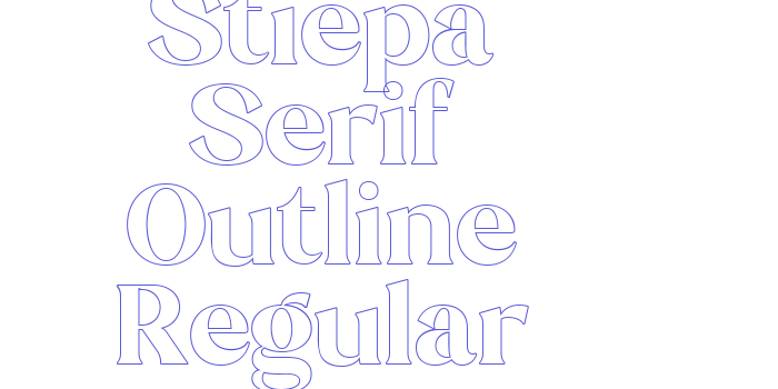 Stiepa Serif Outline Regular Font