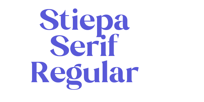 Stiepa Serif Regular Font