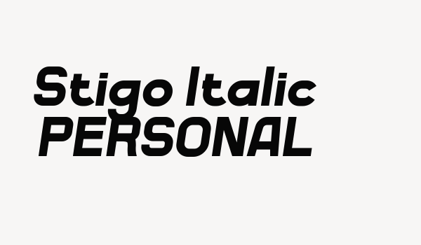 Stigo Italic PERSONAL Font