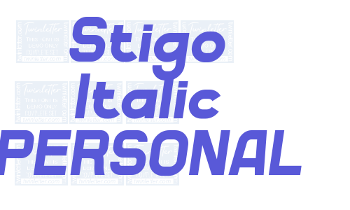 Stigo Italic PERSONAL Font Download