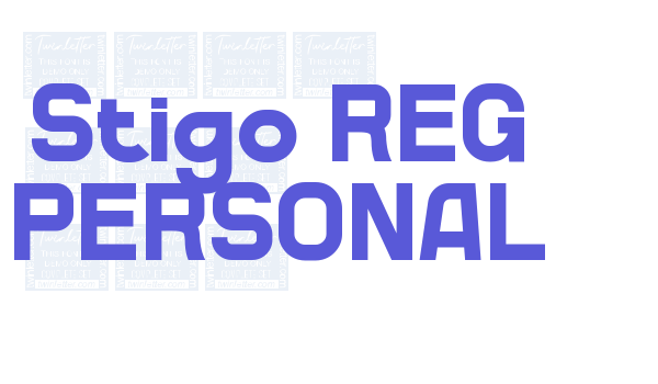 Stigo REG PERSONAL Font