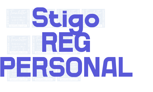 Stigo REG PERSONAL Font Download