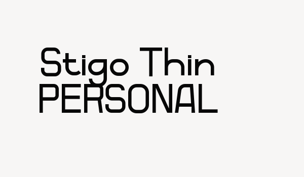 Stigo Thin PERSONAL Font