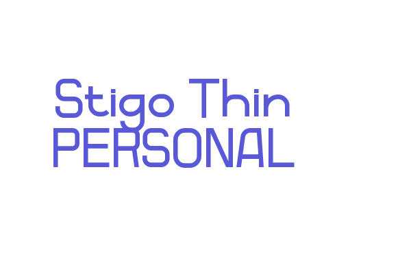 Stigo Thin PERSONAL Font