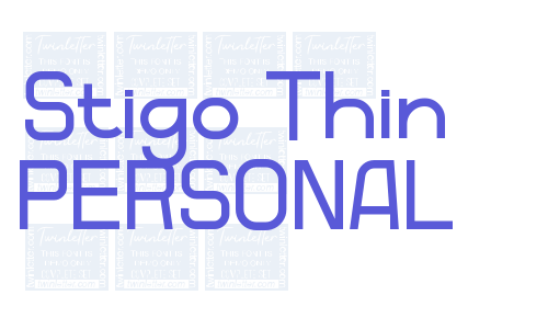 Stigo Thin PERSONAL Font Download