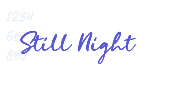 Still Night font free