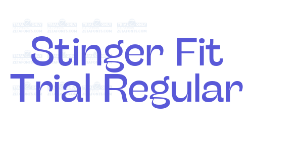 Stinger Fit Trial Regular font free