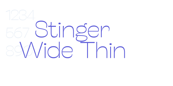 Stinger Wide Thin font free