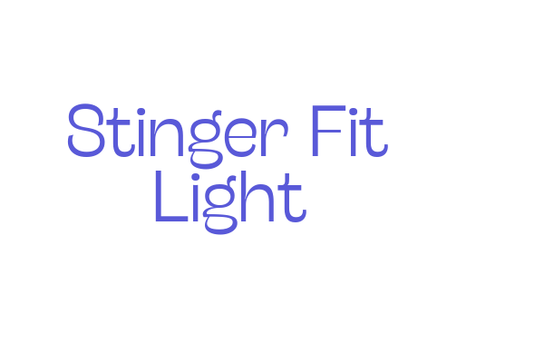 Stinger Fit Light Font