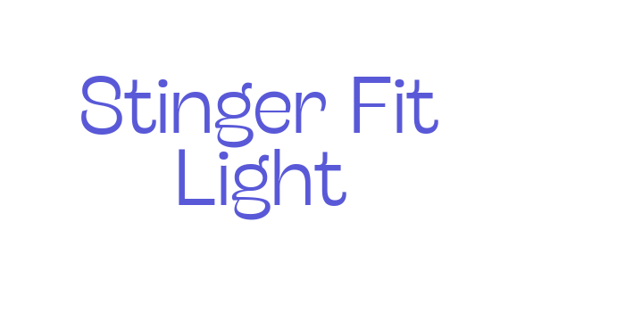 Stinger Fit Light Font Download