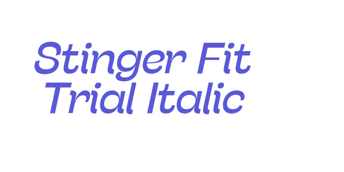 Stinger Fit Trial Italic Font Download