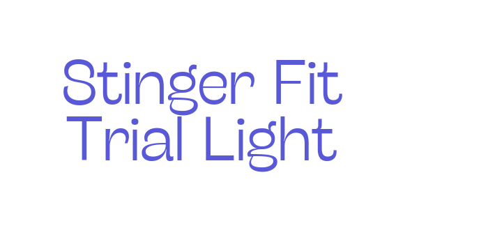 Stinger Fit Trial Light Font Download