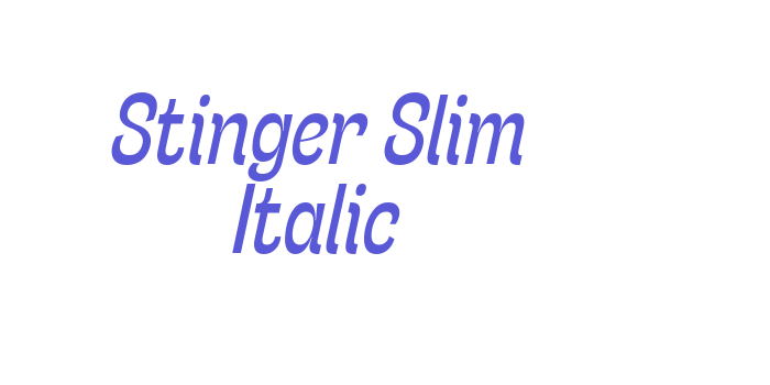 Stinger Slim Italic Font Download