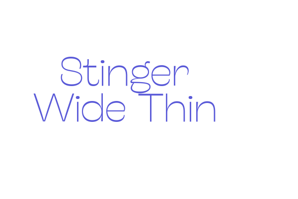 Stinger Wide Thin Font